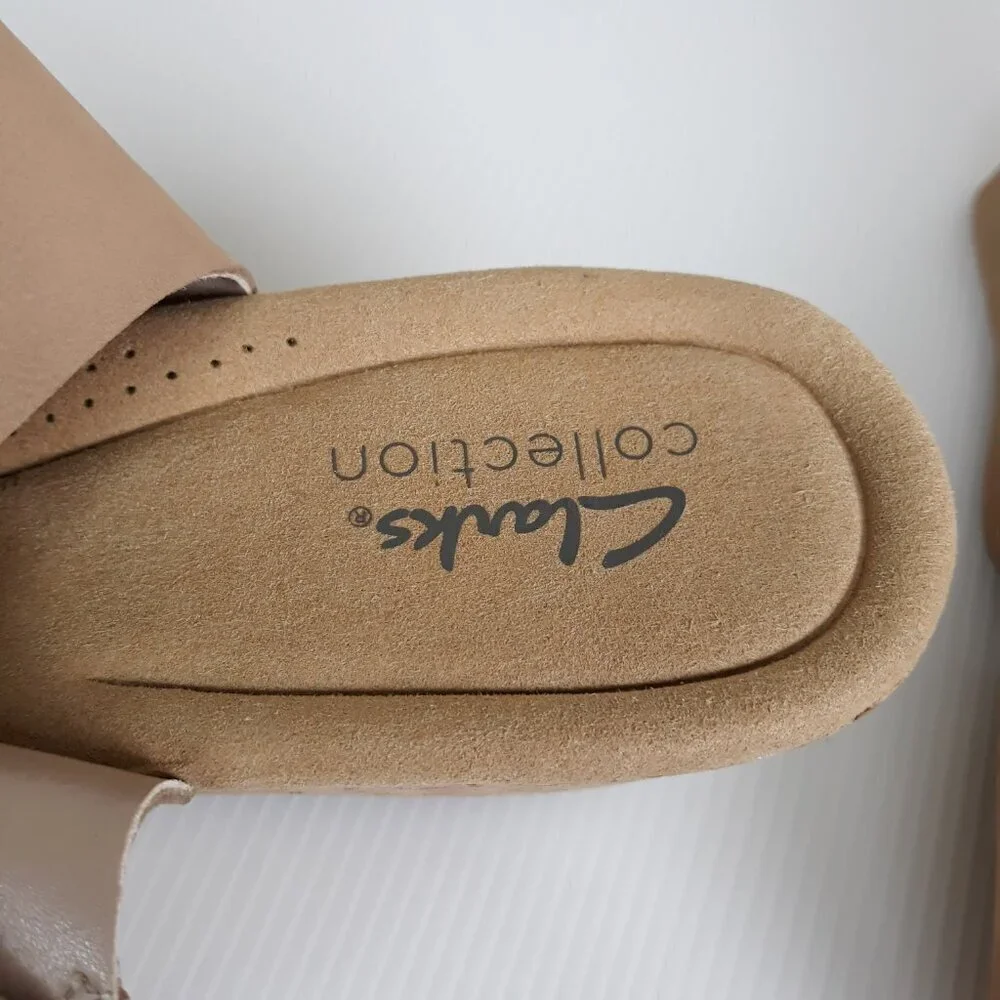Clarks Annadel Eirwyn Wedge Nubuck Sandal Sand 9.5